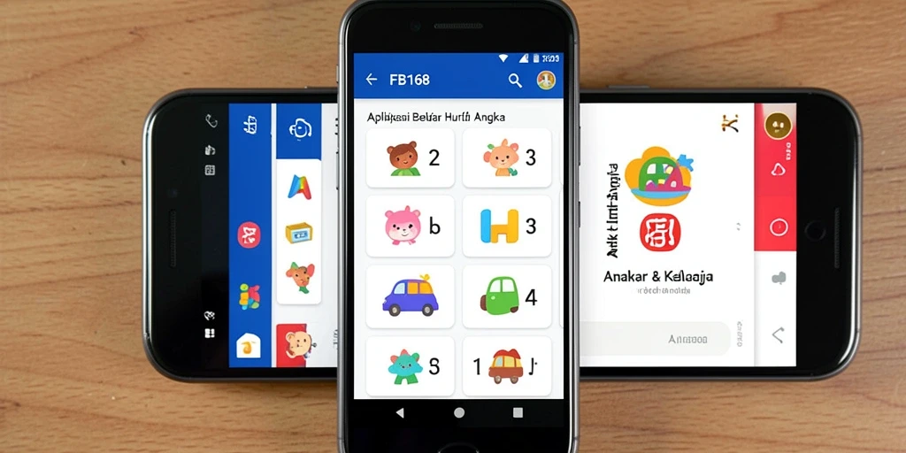 Tampilan antarmuka FB168 yang menarik dan interaktif untuk anak.