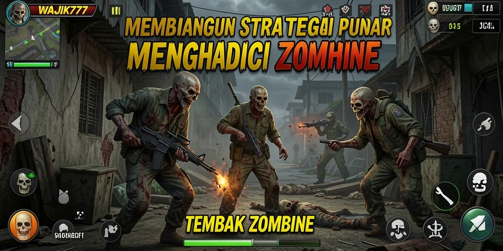 Tampilan antarmuka sederhana dan efektif dalam game Tembak Zombie.