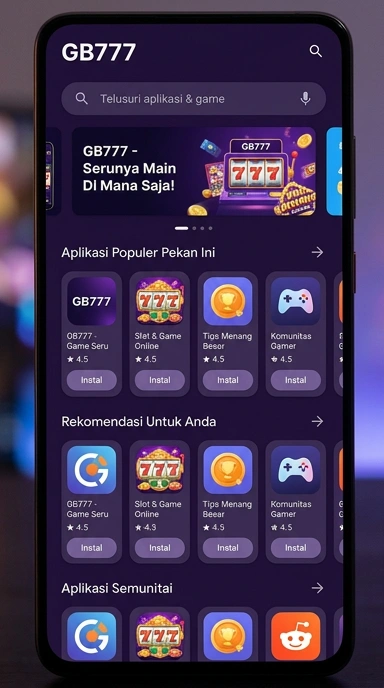 Tampilan katalog aplikasi gb777