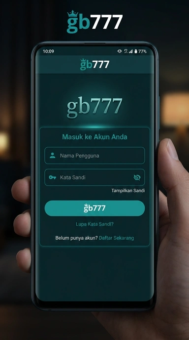 Tampilan halaman login gb777
