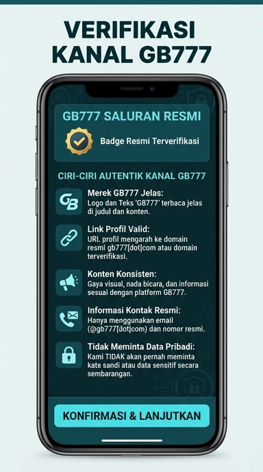 Tampilan kanal resmi gb777